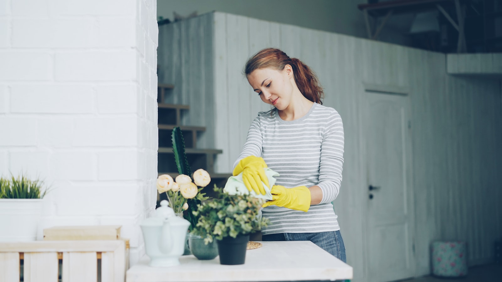 A bright, freshly cleaned home interior