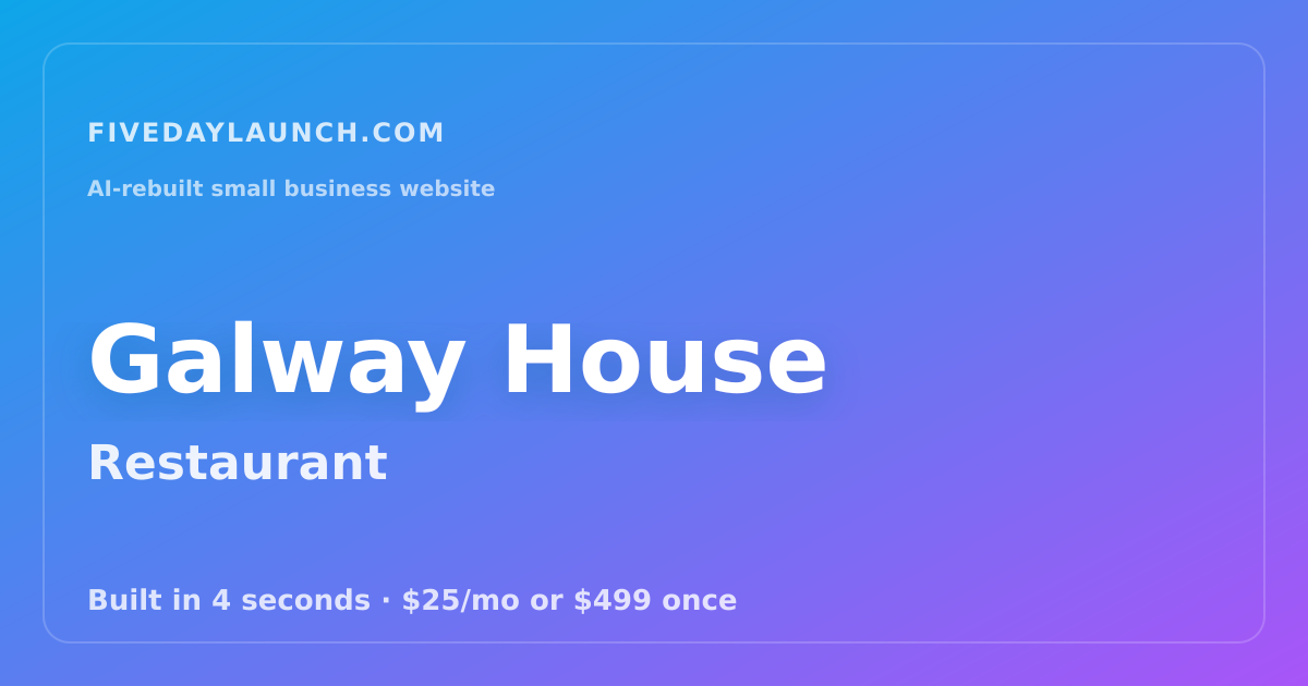 Preview of Galway House's AI-rebuilt website