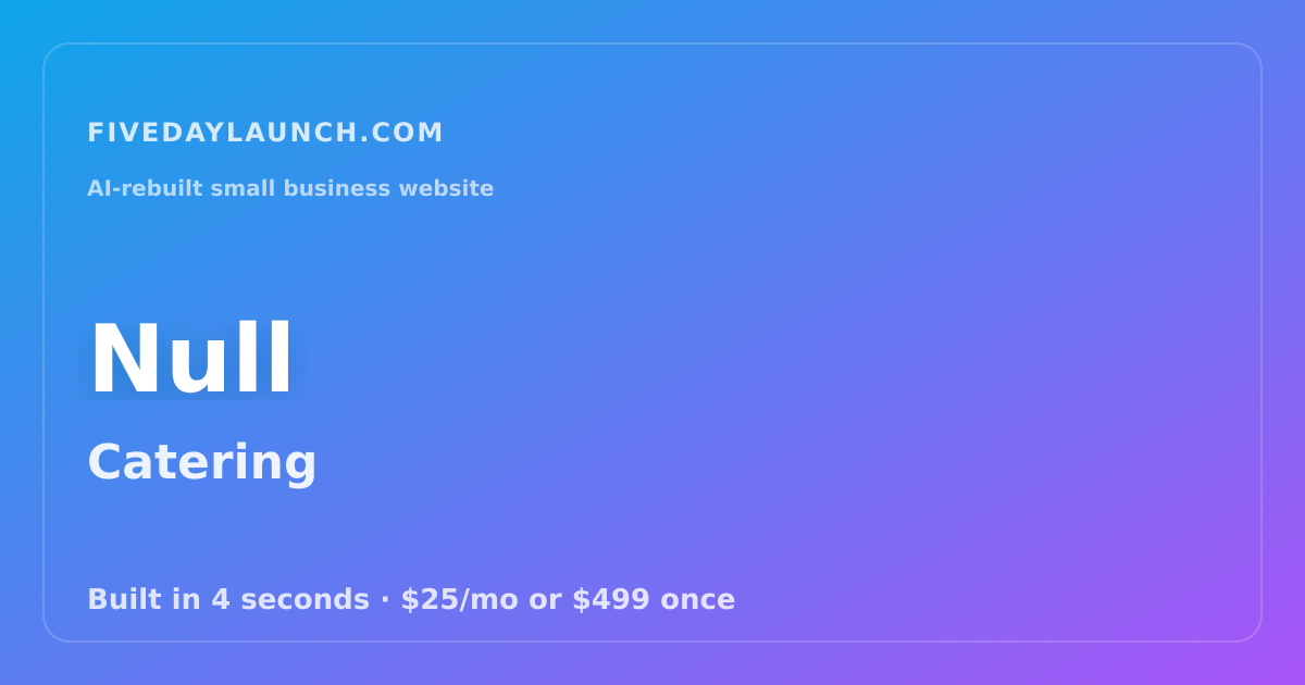 Preview of Null's AI-rebuilt website