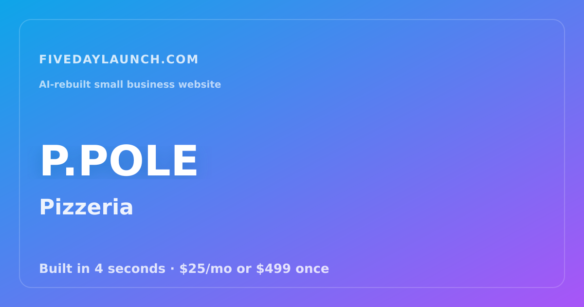 Preview of P.POLE's AI-rebuilt website