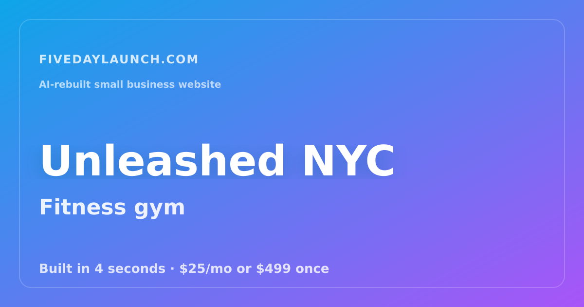 Preview of Unleashed NYC's AI-rebuilt website