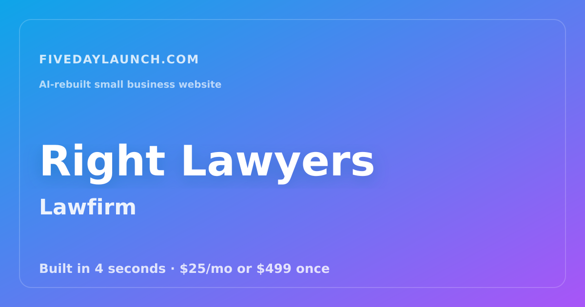 Preview of Right Lawyers's AI-rebuilt website