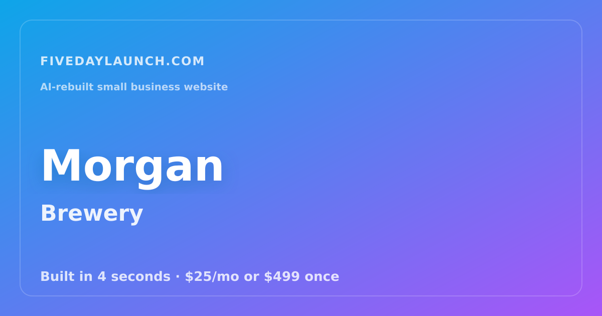Preview of Morgan's AI-rebuilt website