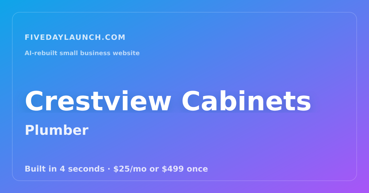 Preview of Crestview Cabinets's AI-rebuilt website