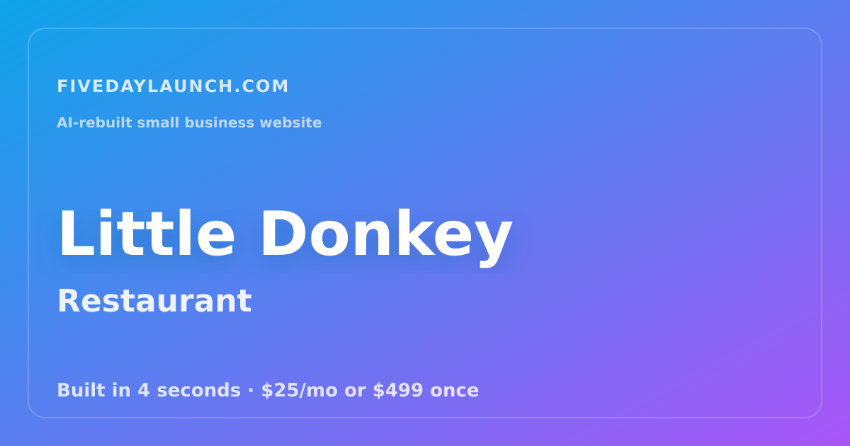 Preview of Little Donkey's AI-rebuilt website