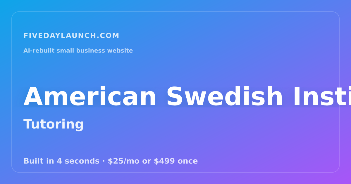 Preview of American Swedish Institute's AI-rebuilt website