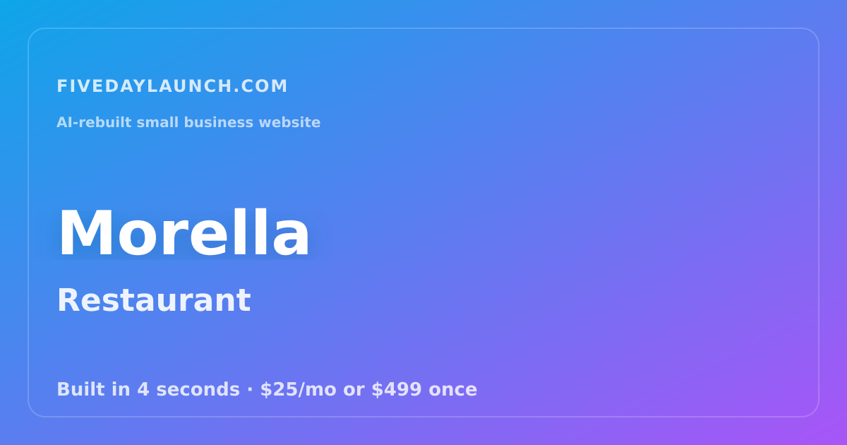 Preview of Morella's AI-rebuilt website
