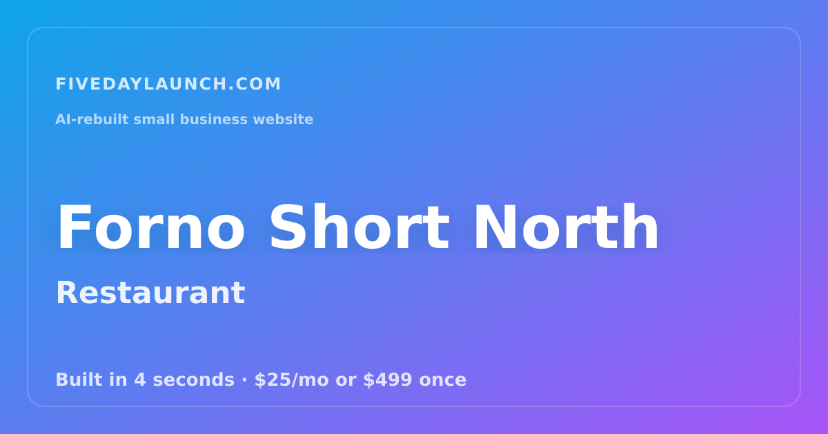 Preview of Forno Short North's AI-rebuilt website