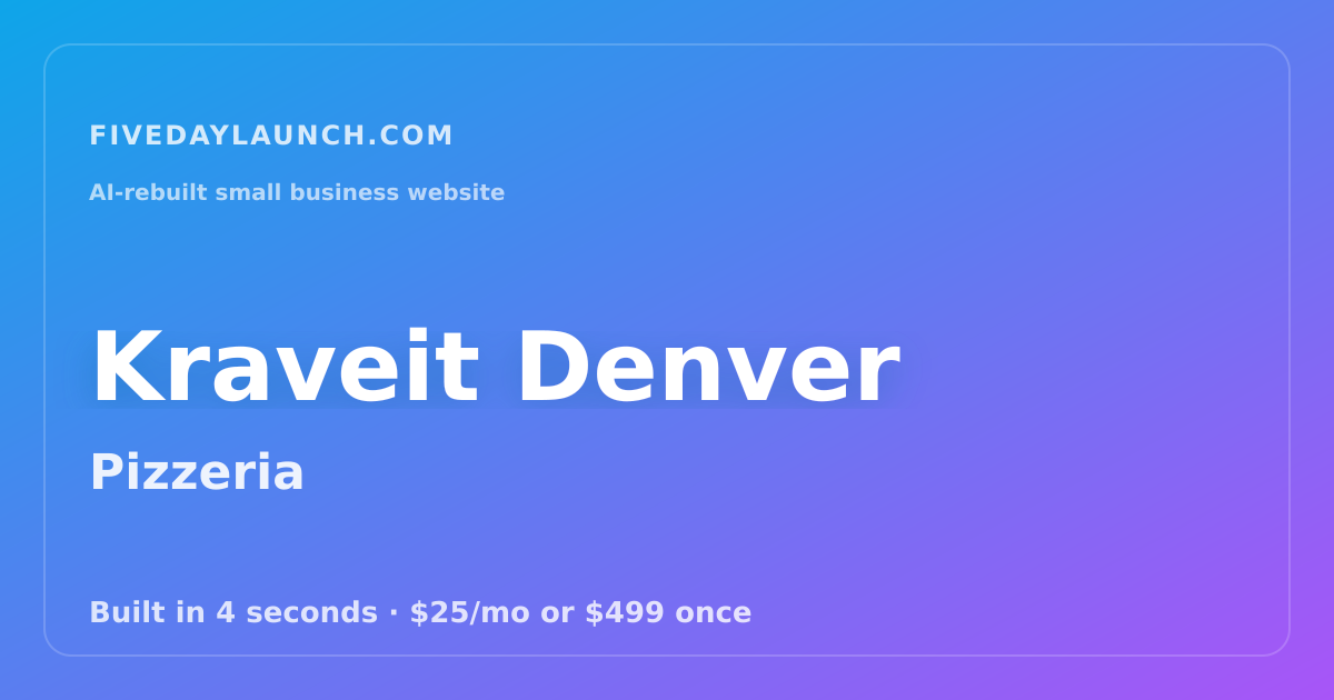 Preview of Kraveit Denver's AI-rebuilt website