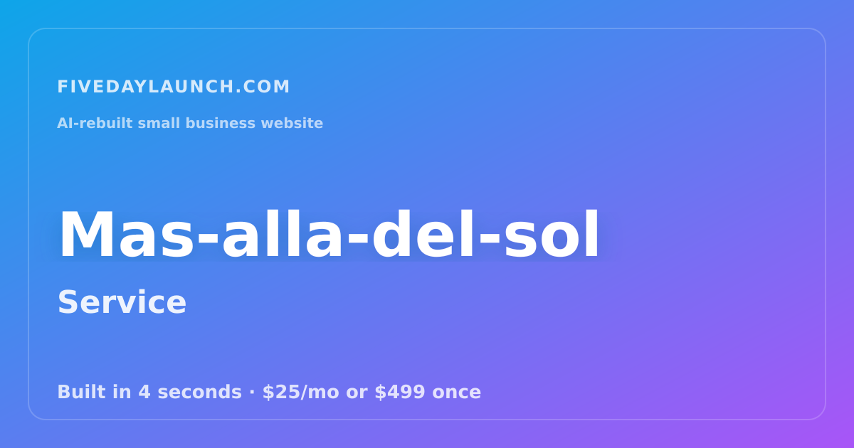 Preview of Mas-alla-del-sol's AI-rebuilt website